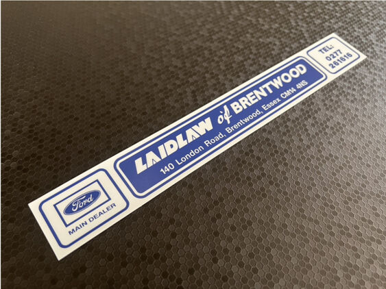Laidlaw of Brentwood - Essex - Ford - Dealer Sticker
