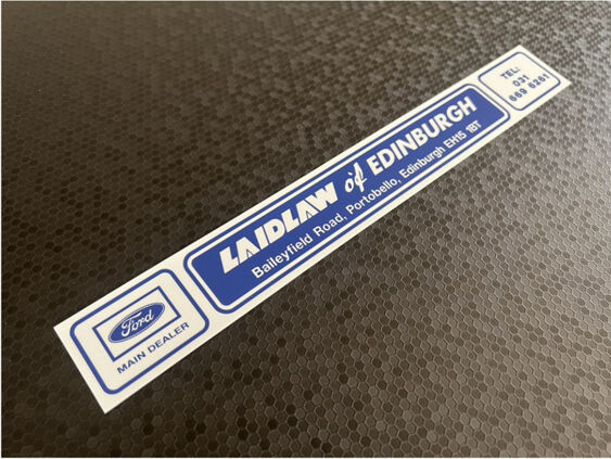 Laidlaw of Edinburgh - Ford - Dealer Sticker