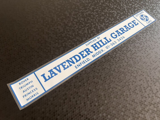 Lavender Hill Garage - Enfield - British Leyland - Dealer Sticker