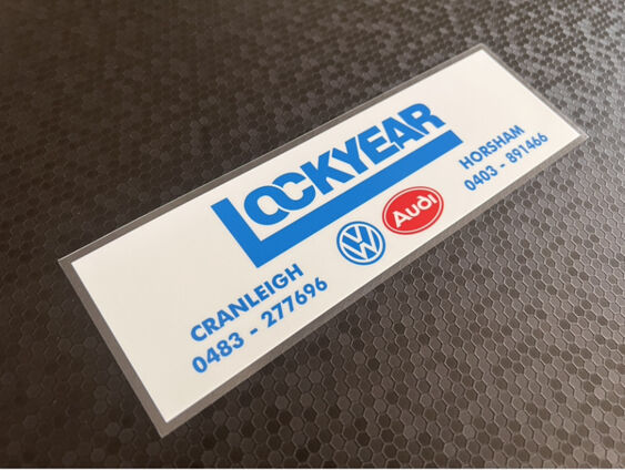 Lockyear - Cranleigh Horsham - VW Audi - Dealer Sticker