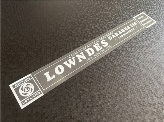 Lowndes Garages - Carmarthen - British Leyland - Dealer Sticker
