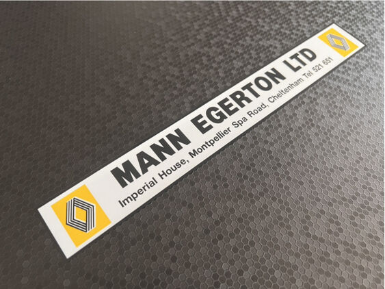 Mann Egerton - Cheltenham - Renault - Dealer Sticker