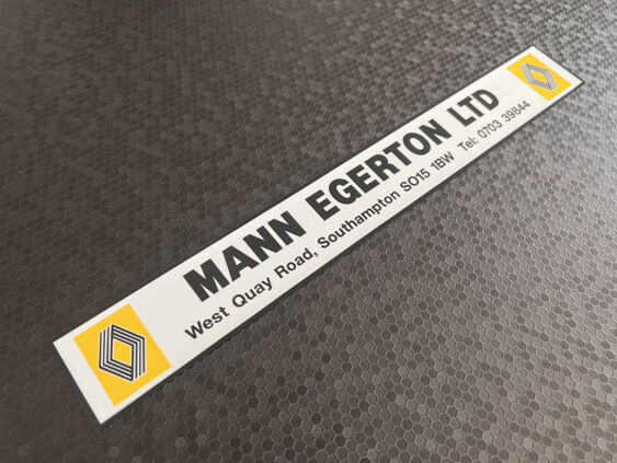 Mann Egerton - Southampton - Renault - Dealer Sticker