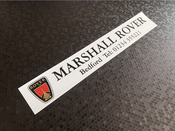 Marshall Rover - Bedford - Dealer Sticker