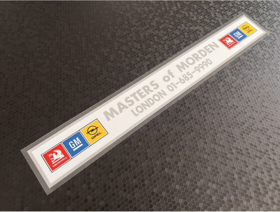 Masters of Morden - London - Vauxhall Opel - Dealer Sticker
