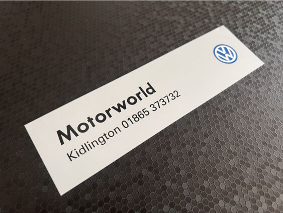 Motorworld - Kidlington - VW - Dealer Sticker