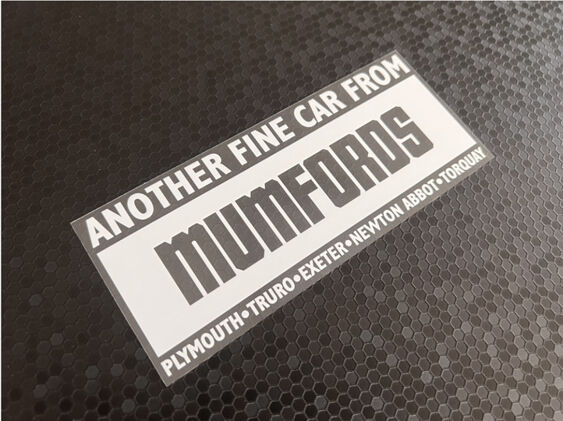 Mumfords of Exeter Dealer Sticker