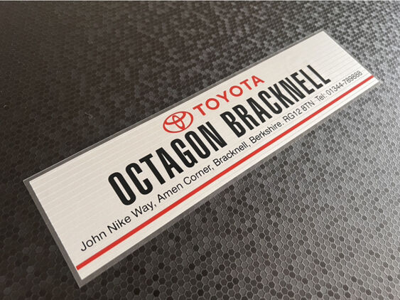 Octagon - Bracknell - Toyota - Dealer Sticker