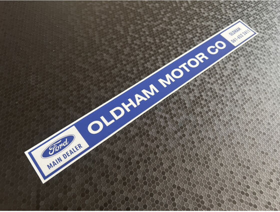 Oldham Motors - Ford - Dealer Sticker