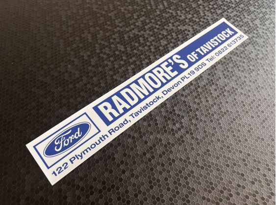 Radmores of Tavistock - Devon - Ford - Dealer Sticker