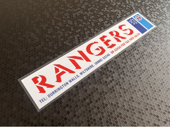 Rangers - Wiltshire - Peugeot Talbot - Dealer Sticker