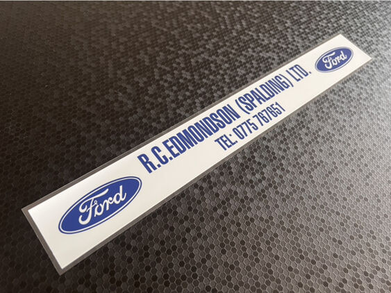 R C Edmondson -Spalding - Ford - Dealer Sticker