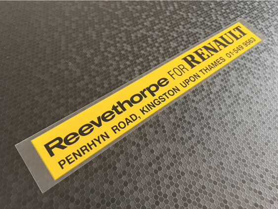 Reevethorpe - Kingston upon Thames - Renault - Dealer Sticker