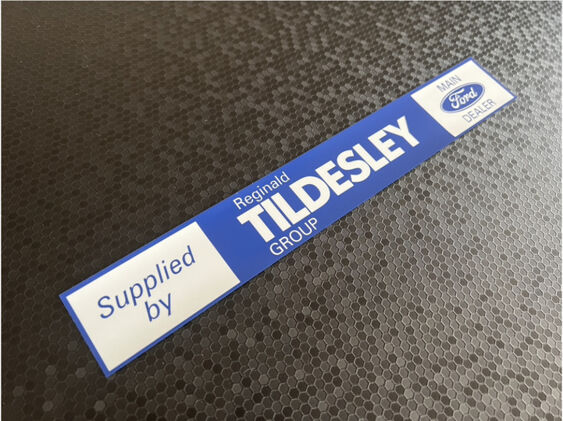Reginald Tildesley - Walsall Aldridge Bloxwich - Ford - Dealer Sticker