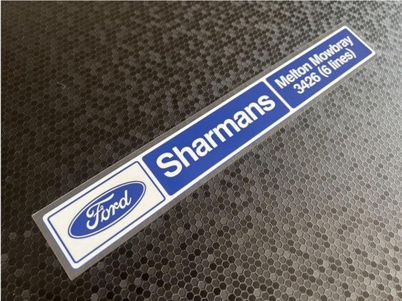 Sharmans - Melton Mowbray - Ford - Dealer Sticker