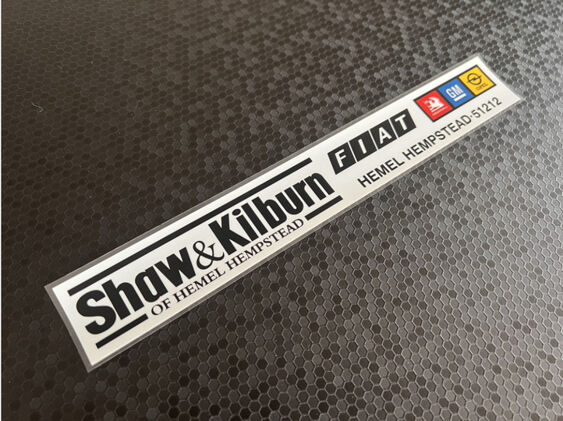 Shaw & Kilburn - Hemel Hempstead - Fiat Vauxhall Opel - Dealer Sticker