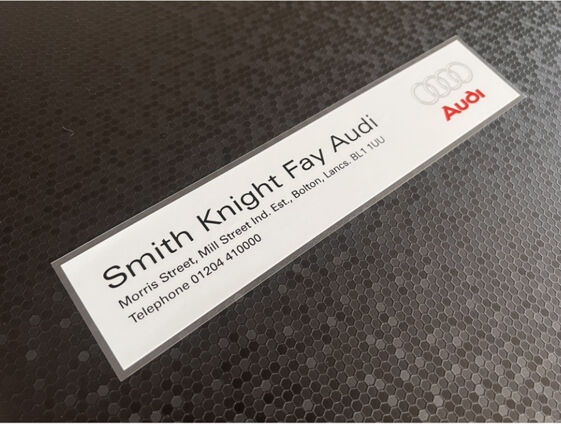 Smith Knight Fay - Bolton - Audi - Dealer Sticker