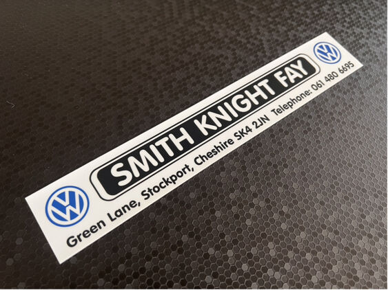 Smith Knight Fay - Stockport - VW - Dealer Sticker