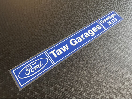 Taw Garages - Barnstaple Devon - Ford - Dealer Sticker