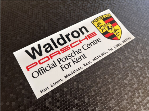 Waldron Porsche of Maidstone Kent - Dealer Sticker