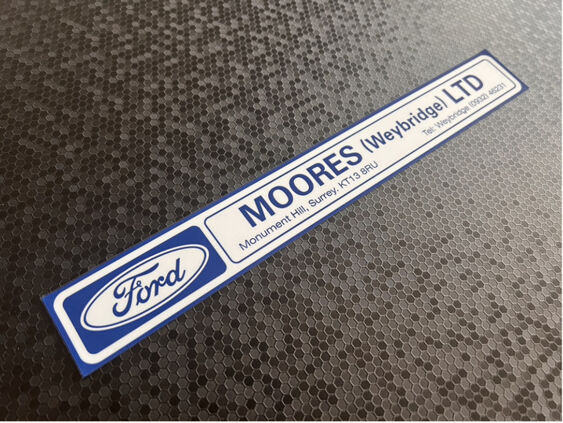 Moores - Weybridge Surrey - Ford - Dealer Sticker