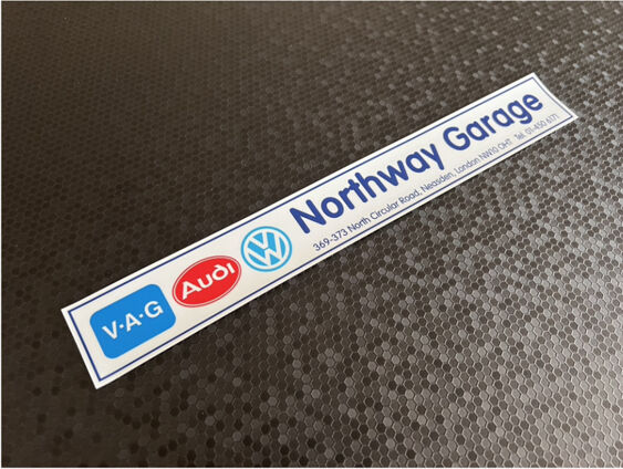 Northway Garage - Neasden London - VW Audi - Dealer Sticker