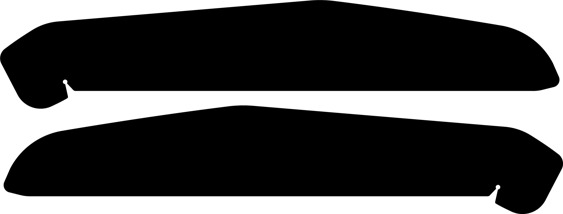 Escort Mk3 RS1600i Rear Spoiler Protection Strips