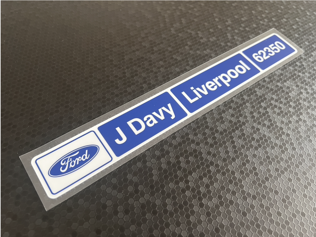 J Davy Liverpool Ford Dealer Sticker / DMB Graphics Ltd