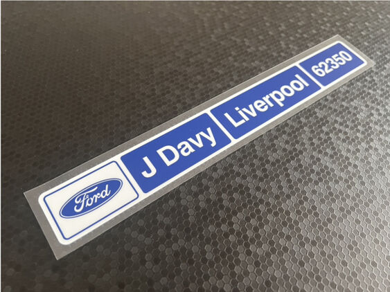 J Davy - Liverpool - Ford - Dealer Sticker