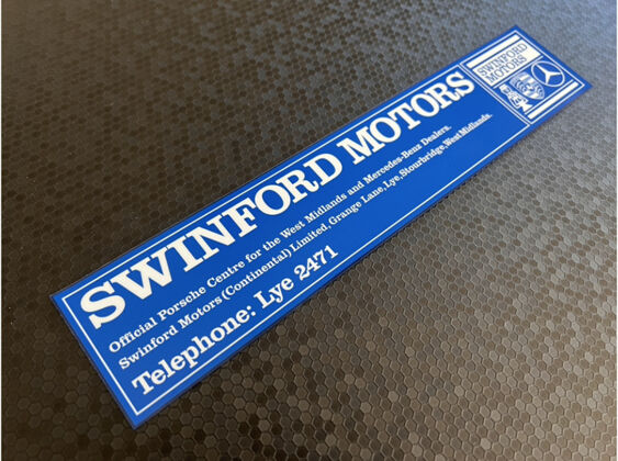 Swinford Motors - Lye Stourbridge - Porsche - Dealer Sticker