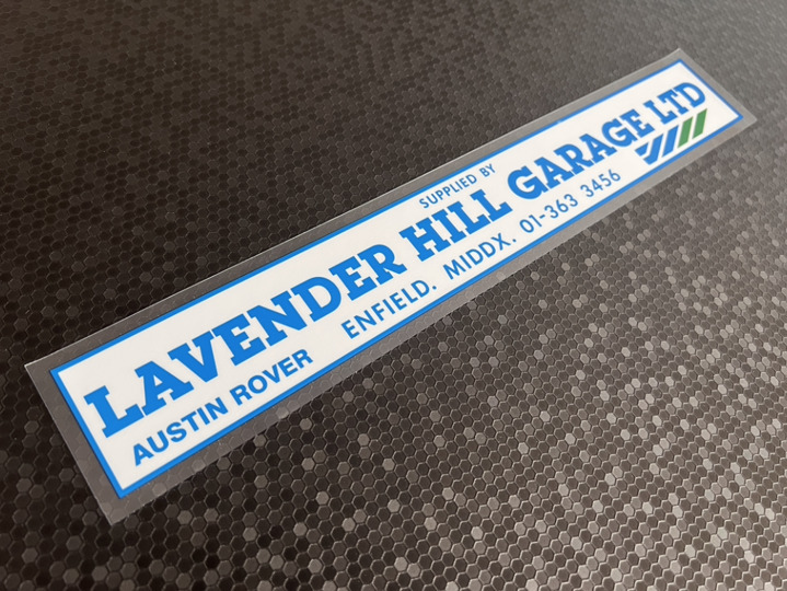 Lavender Hill Garage - Enfield - Austin Rover - Dealer Sticker