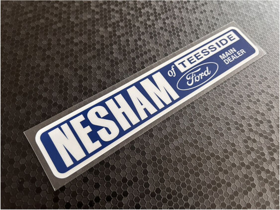 Nesham of Teesside - Ford - Dealer Sticker