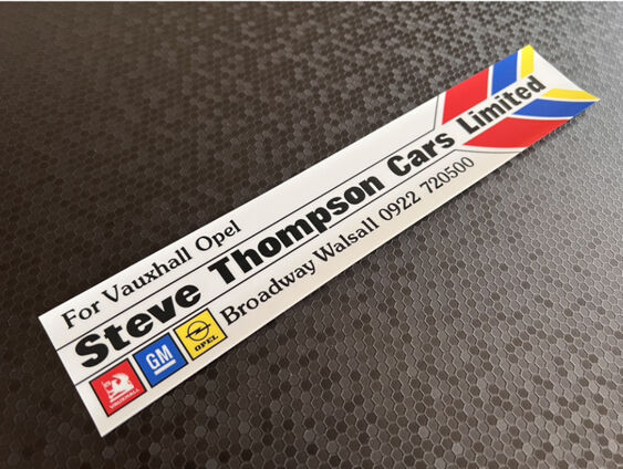 Steve Thompson Cars - Walsall - Vauxhall Opel - Dealer Sticker