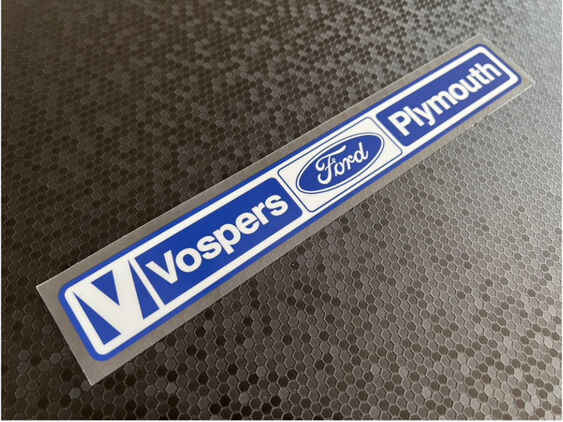 Vospers - Plymouth - Ford - Dealer Sticker