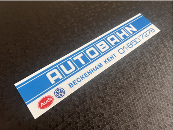 Autobahn - Beckenham Kent - VW Audi - Dealer Sticker