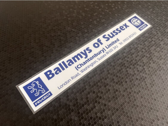 Ballamys of Sussex - Peugeot Talbot - Dealer Sticker
