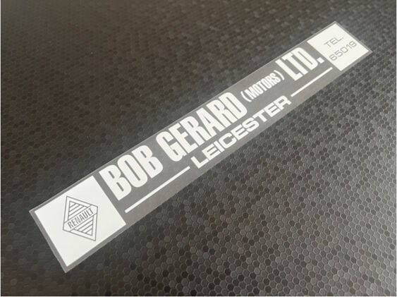 Bob Gerard - Leicester - Renault - Dealer Sticker