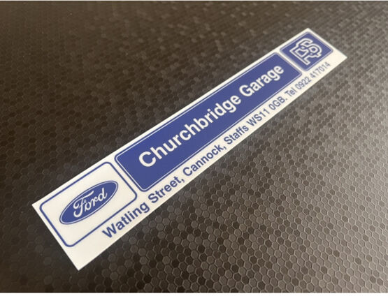Churchbridge Garage - Cannock - Ford - Dealer Sticker
