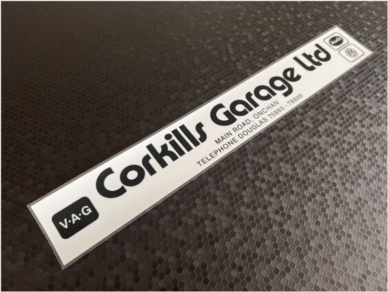 Corkhills Garage - Isle of Man - VW Audi - Dealer Sticker