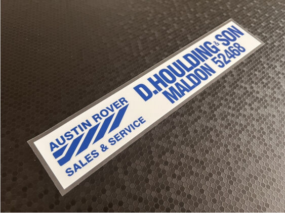 D Houlding - Maldon - Austin Rover - Dealer Sticker