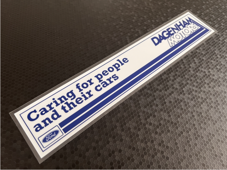Dagenham Motors Ford Dealer Sticker / DMB Graphics Ltd