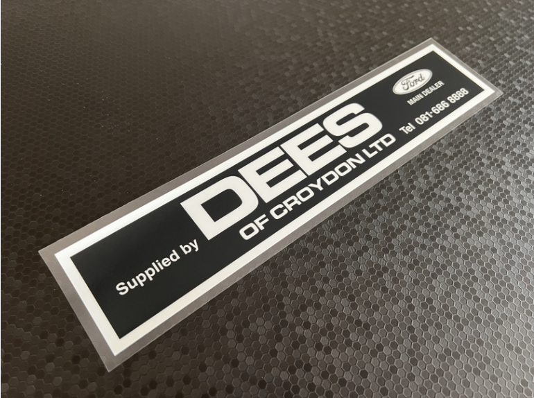 Dees of Croydon Black Ford Dealer Sticker