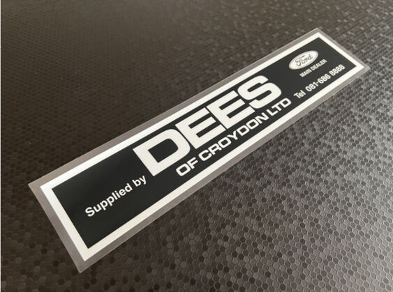 Dees of Croydon - Black - Ford - Dealer Sticker