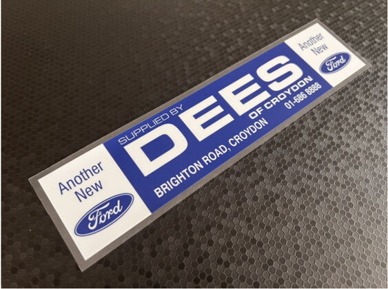 Dees of Croydon - Ford - Dealer Sticker