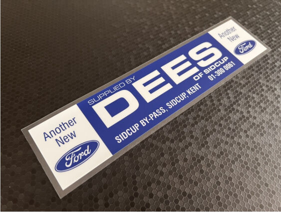 Dees of Sidcup - Ford - Dealer Sticker