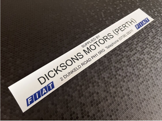 Dicksons Motors - Perth - Fiat - Dealer Sticker