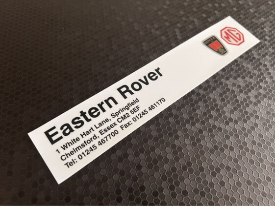 Eastern Rover - Chelmsford Essex - Dealer Sticker