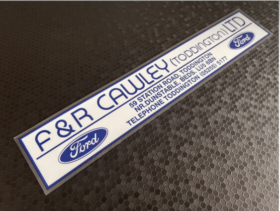 F&R Cawley - Toddington - Ford - Dealer Sticker