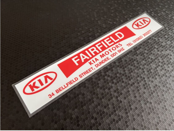 Fairfield - Dundee - KIA - Dealer Sticker