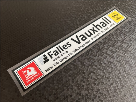 Falles - Guernsey - Vauxhall Opel - Dealer Sticker
